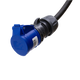 Adapter cable type 2 (charging station side) to 3-pole 16A blue commando socket
