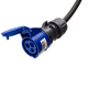 Adapter cable type 2 (charging station side) to 3-pole 16A blue commando socket