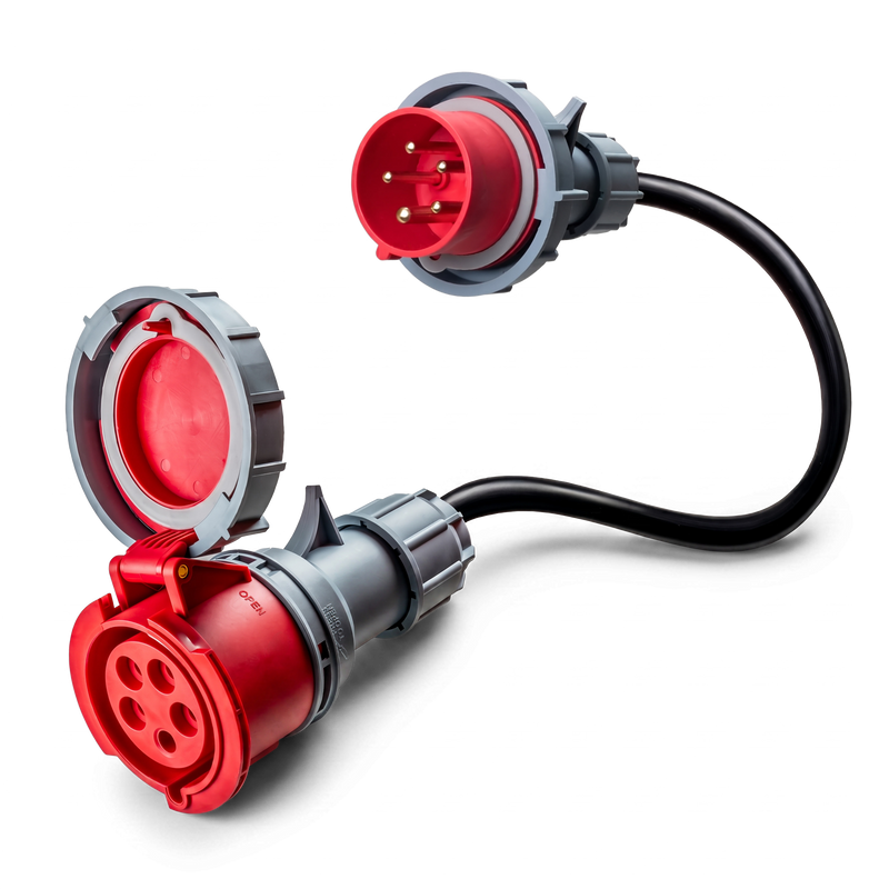 16A 5-pole to 32A 5-pole commando adapter