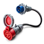 32A 5-pole commando to 32A 3-pole commando Adapter
