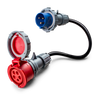 16A 5-pole to 32A 3-pole commando adapter