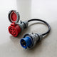 32A 5-pole commando to 32A 3-pole commando Adapter