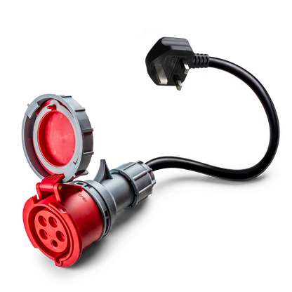 16A 5-pole to Type G for UK adapter