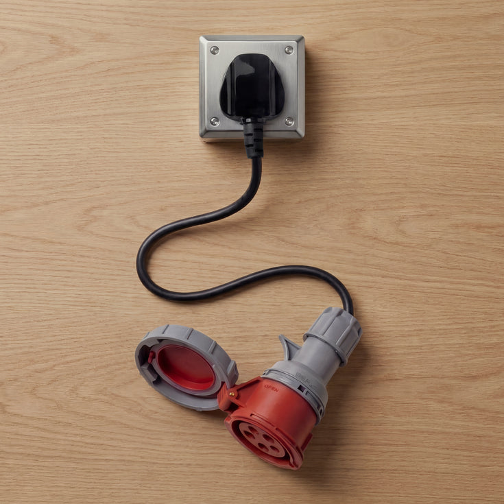 16A 5-pole to Type G for UK adapter