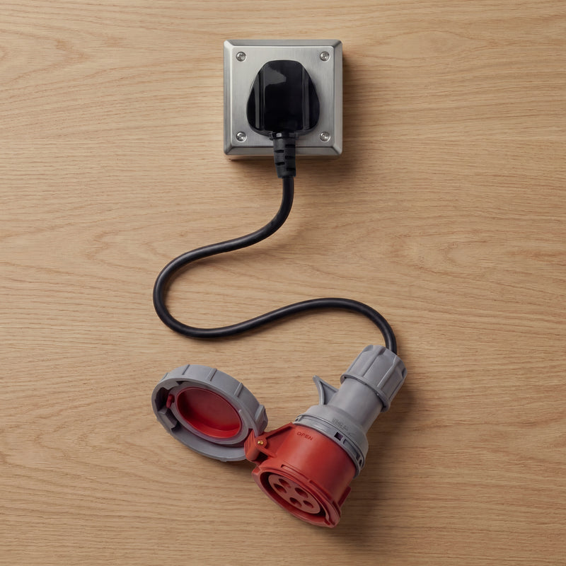 16A 5-pole to Type G for UK adapter