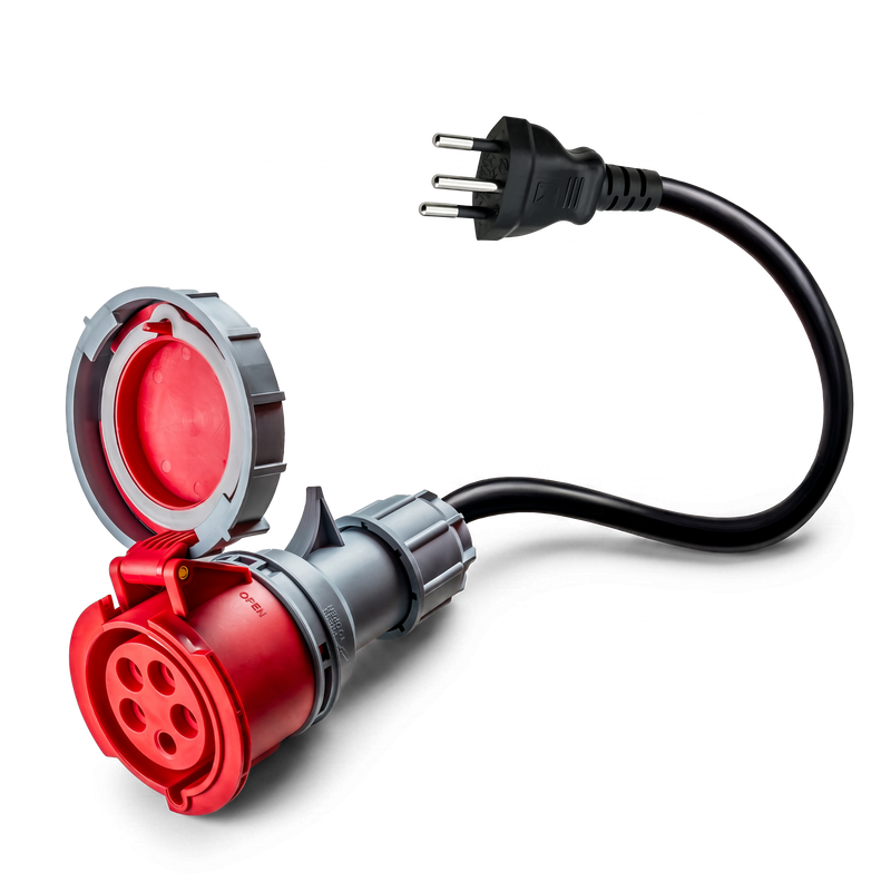 32A 5-pole commando to Type J Adapter for Switzerland