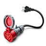 32A 5-pole commando to Type J Adapter for Switzerland