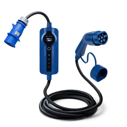 Voldt® Portable EV charger commando plug | 1 phase | 8A - 32A | 7.4kW + APP