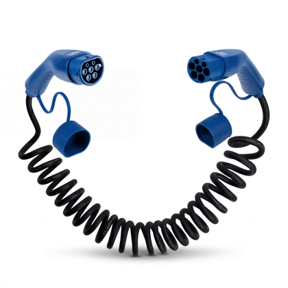 Type 2  | mode 3 | 16A | 11kW | coiled charging cable