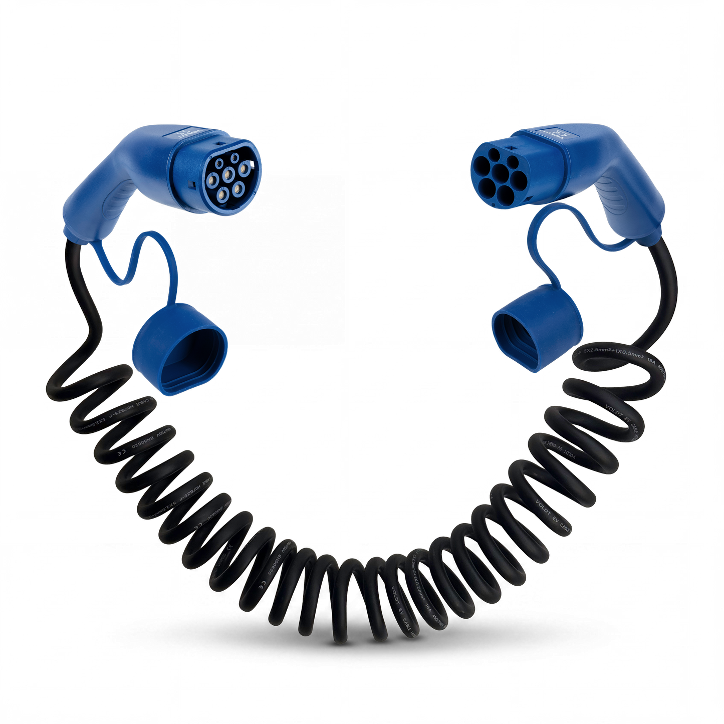 Type 2 | 1 phase | 16A | 3,7kW | coiled charging cable