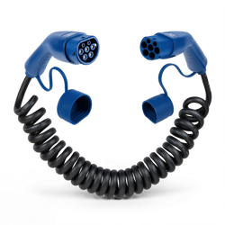 Type 2 | 1 phase | 32a | 7.4kW | coiled charging cable