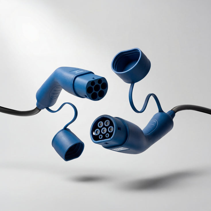 Type 2 | 1 phase | 32a | 7.4kW | coiled charging cable