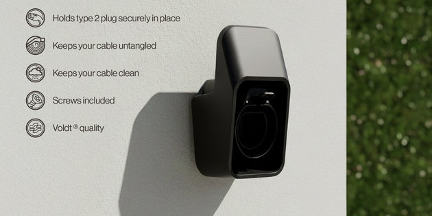 Plug holder for EV type 2 charging cable