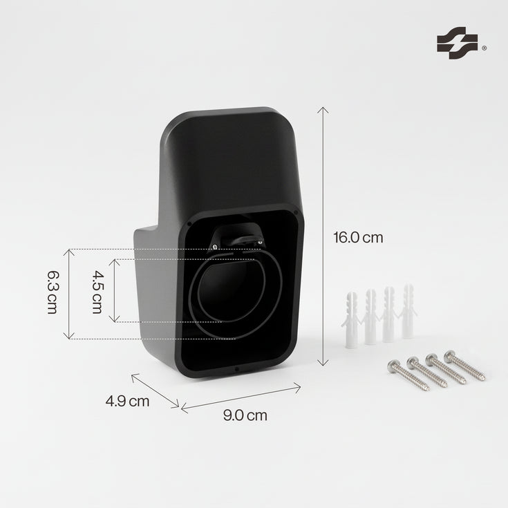 Plug holder for EV type 2 charging cable