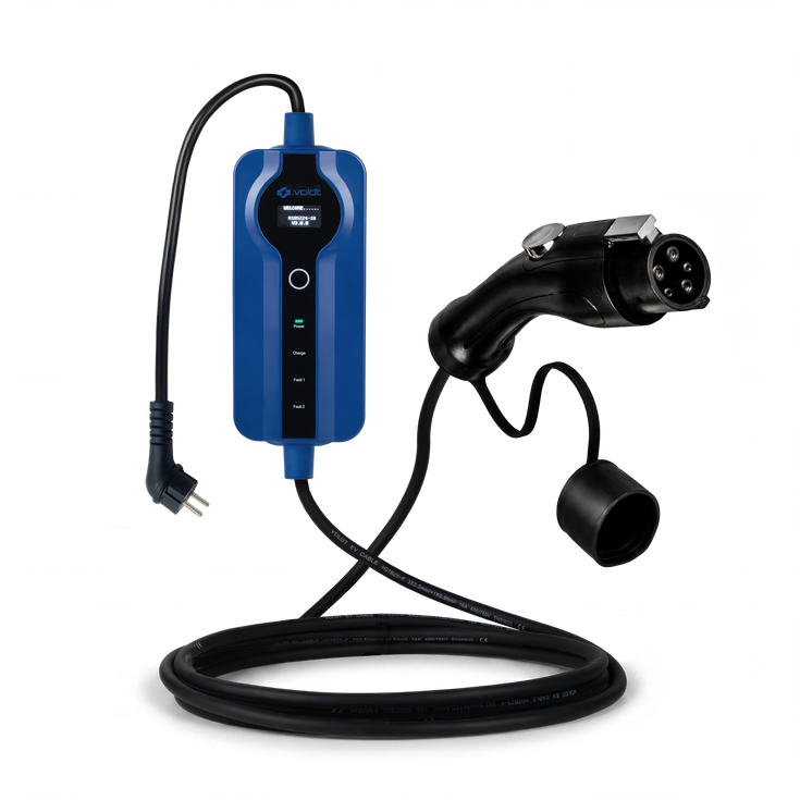 Type 1 - schuko | Adjustable 8A - 16A | 3,7kW charging cable