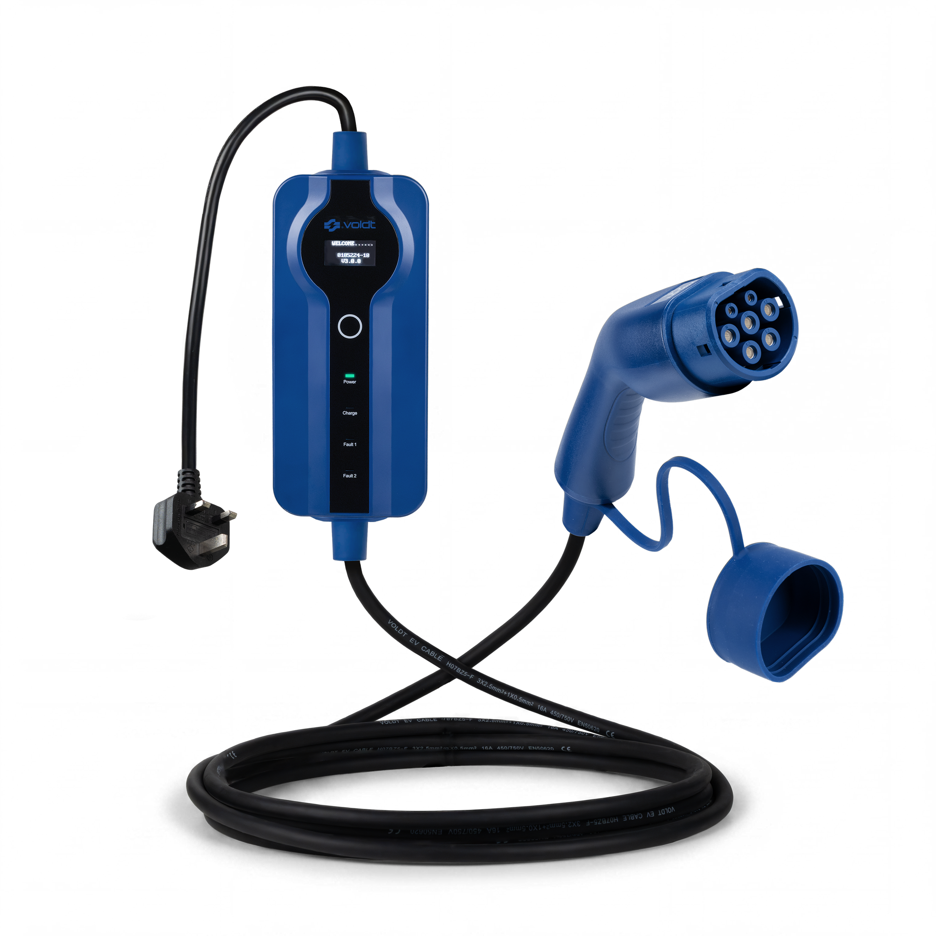 Voldt® 3 Pin EV granny charger | 8A - 13A | 2,8kW charging cable +APP