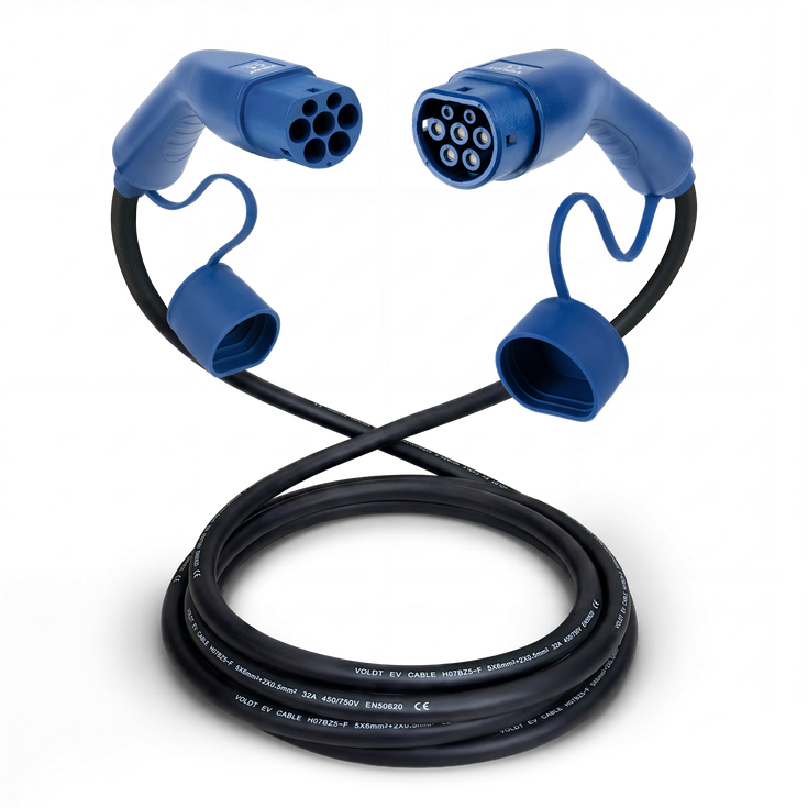 Type 2 | mode 3 | 32a | 22kW charging cable