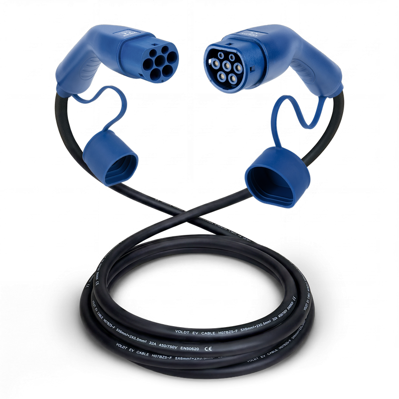 Type 2 | mode 3 | 32a | 22kW charging cable