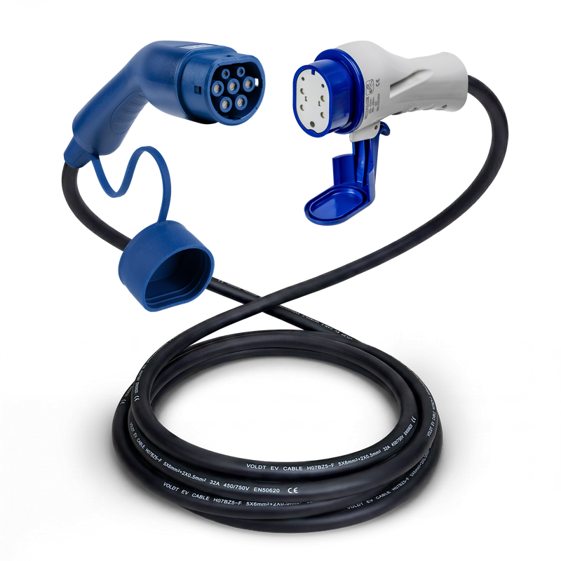 Type 2 - Type 3 | mode 3 | 32a | 22kW charging cable